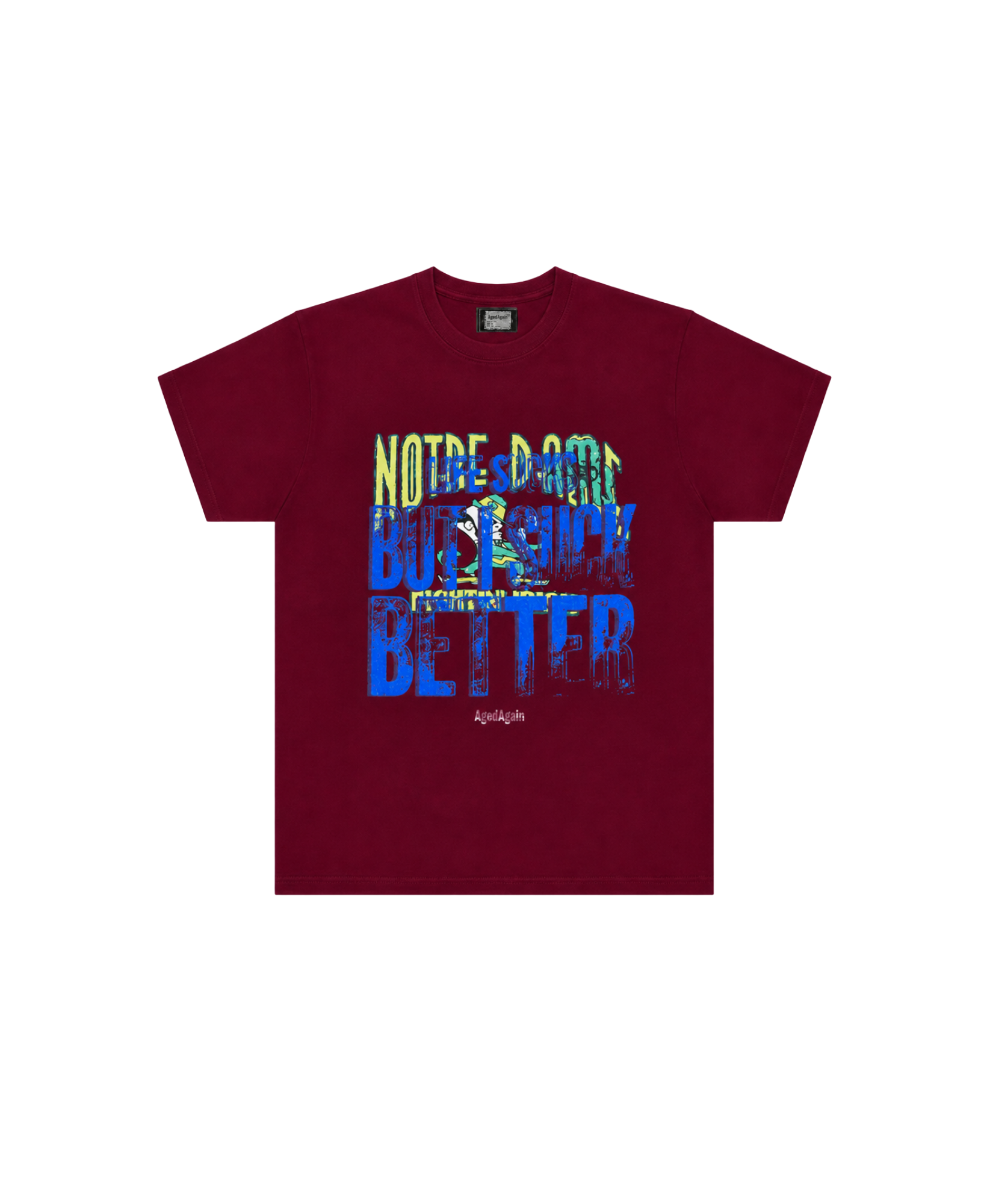 Life Sucks - Tee - Burgundy