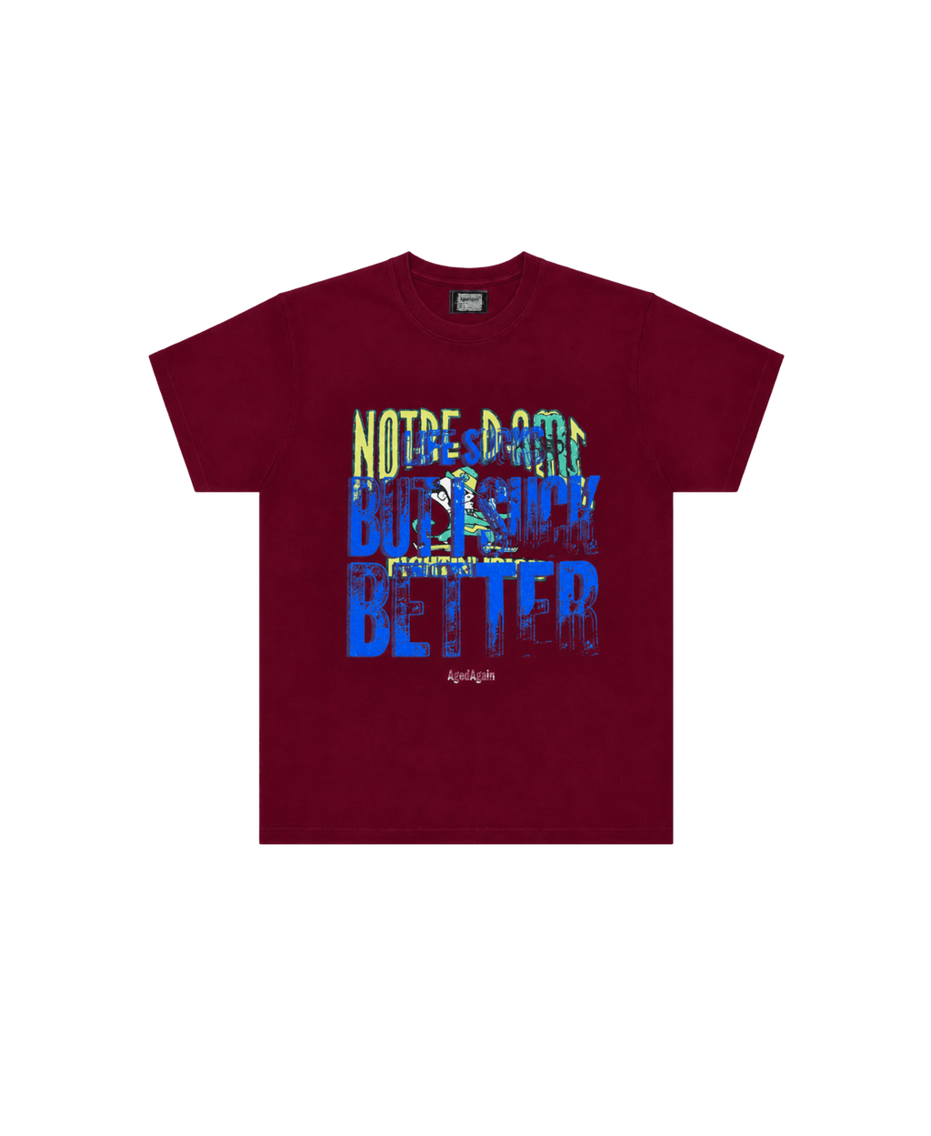 Life Sucks - Tee - Burgundy - AgedAgain
