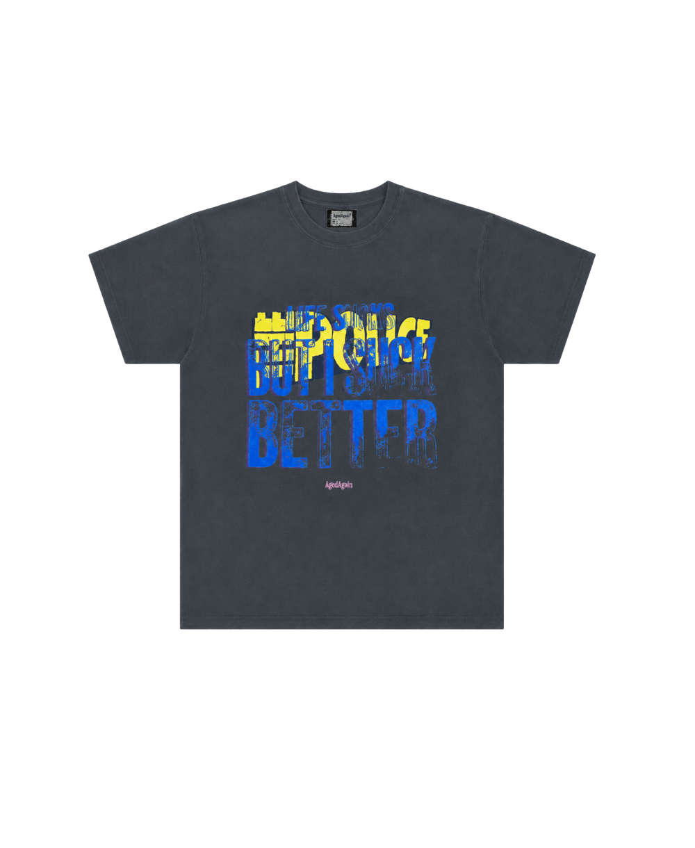 Life Sucks - Tee - Charcoal